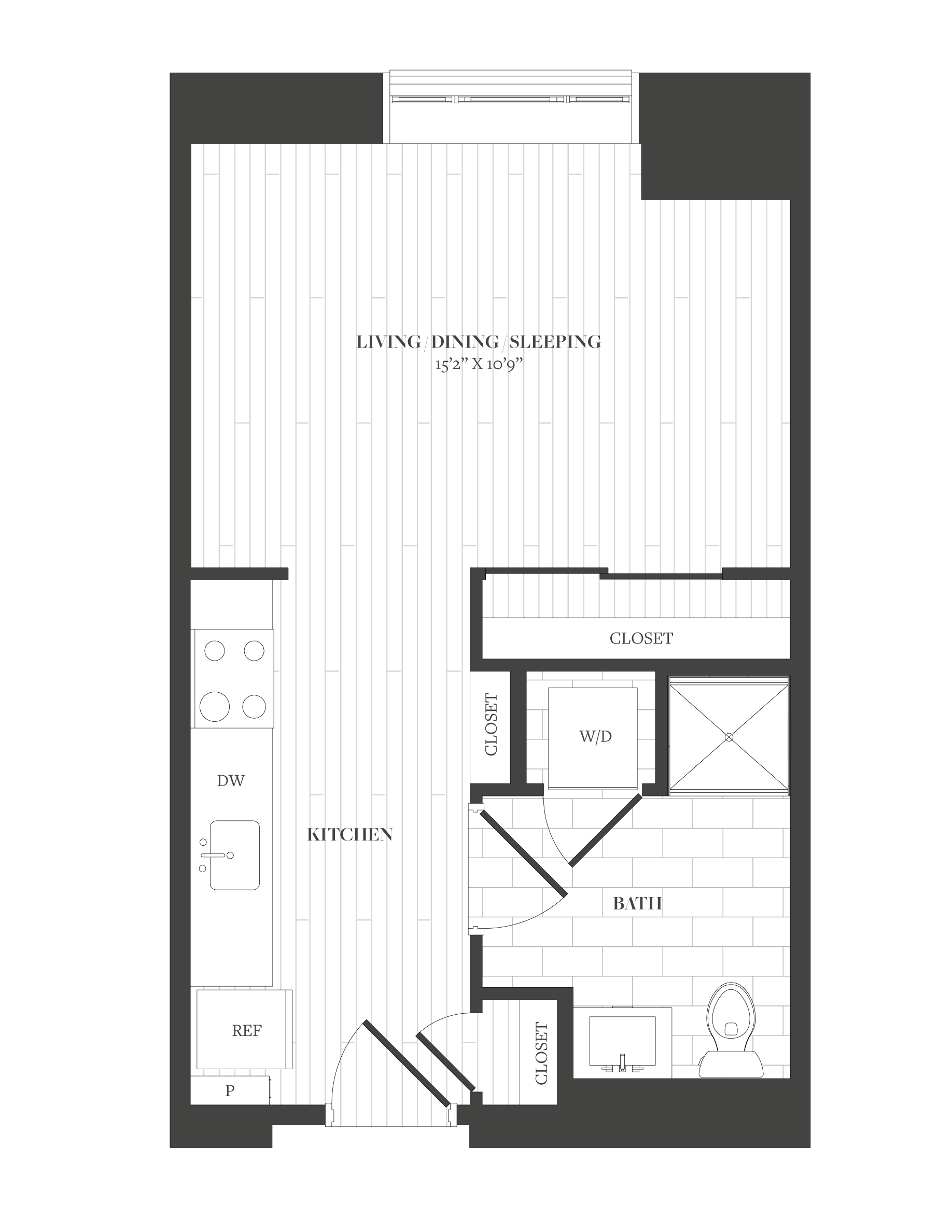 Floorplan image of unit 206