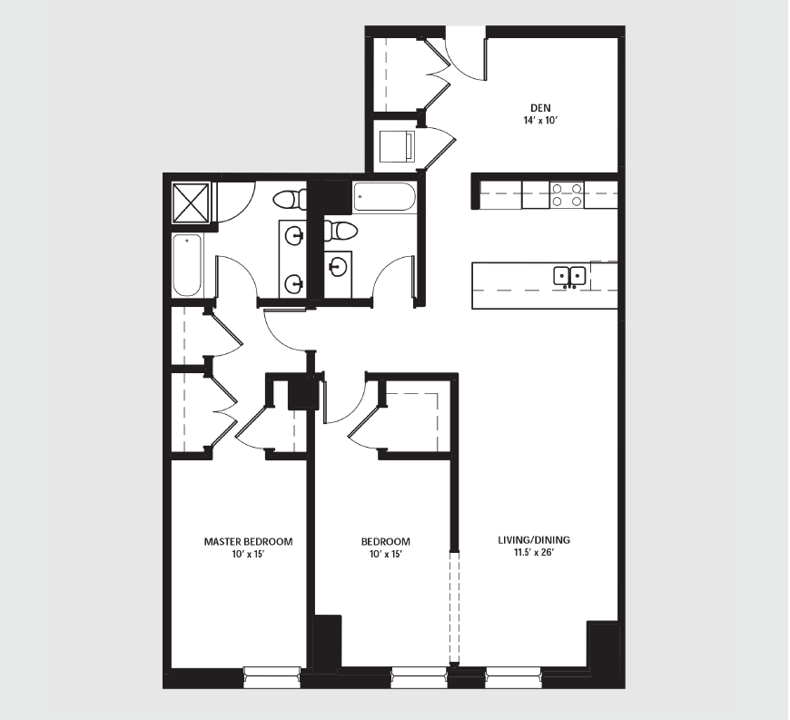 Apartment 1302 floorplan