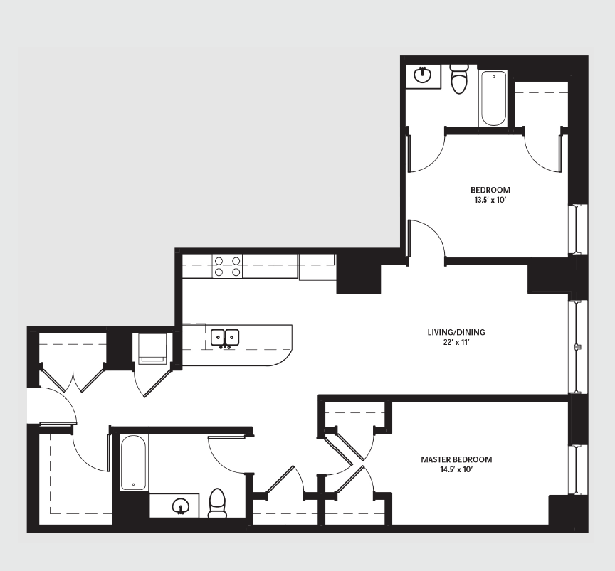 Apartment 0810 floorplan