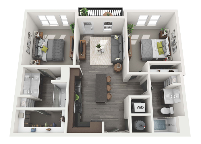 Floor Plans of The Brix at Midtown in Grand Rapids, MI