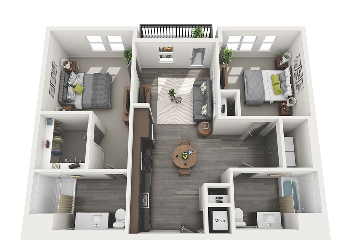 Floor Plans of The Brix at Midtown in Grand Rapids, MI