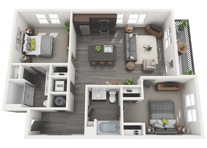 Floor Plans of The Brix at Midtown in Grand Rapids, MI