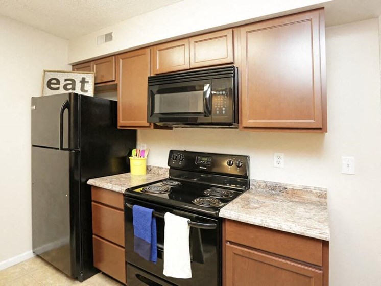 kitchen with lots of cabinetry in Coralville apartments