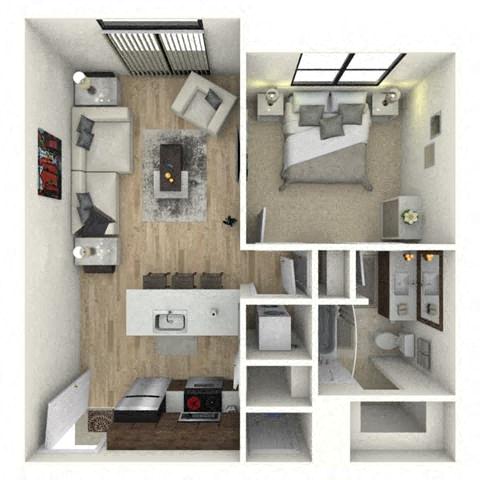 1 Bedroom floor plan