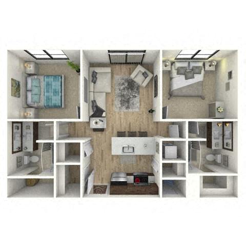 2 Bedroom floor plan
