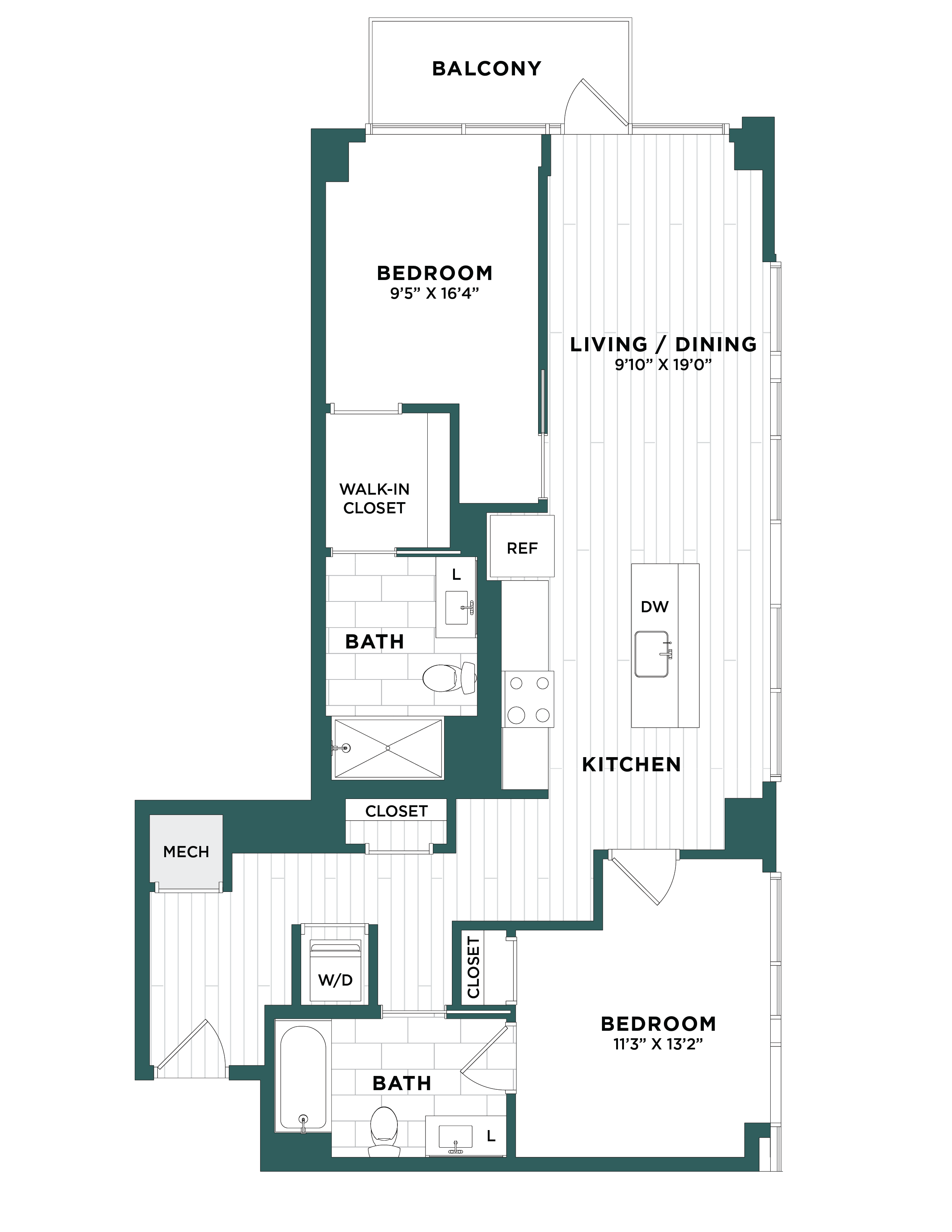 Apartment 1057 floorplan