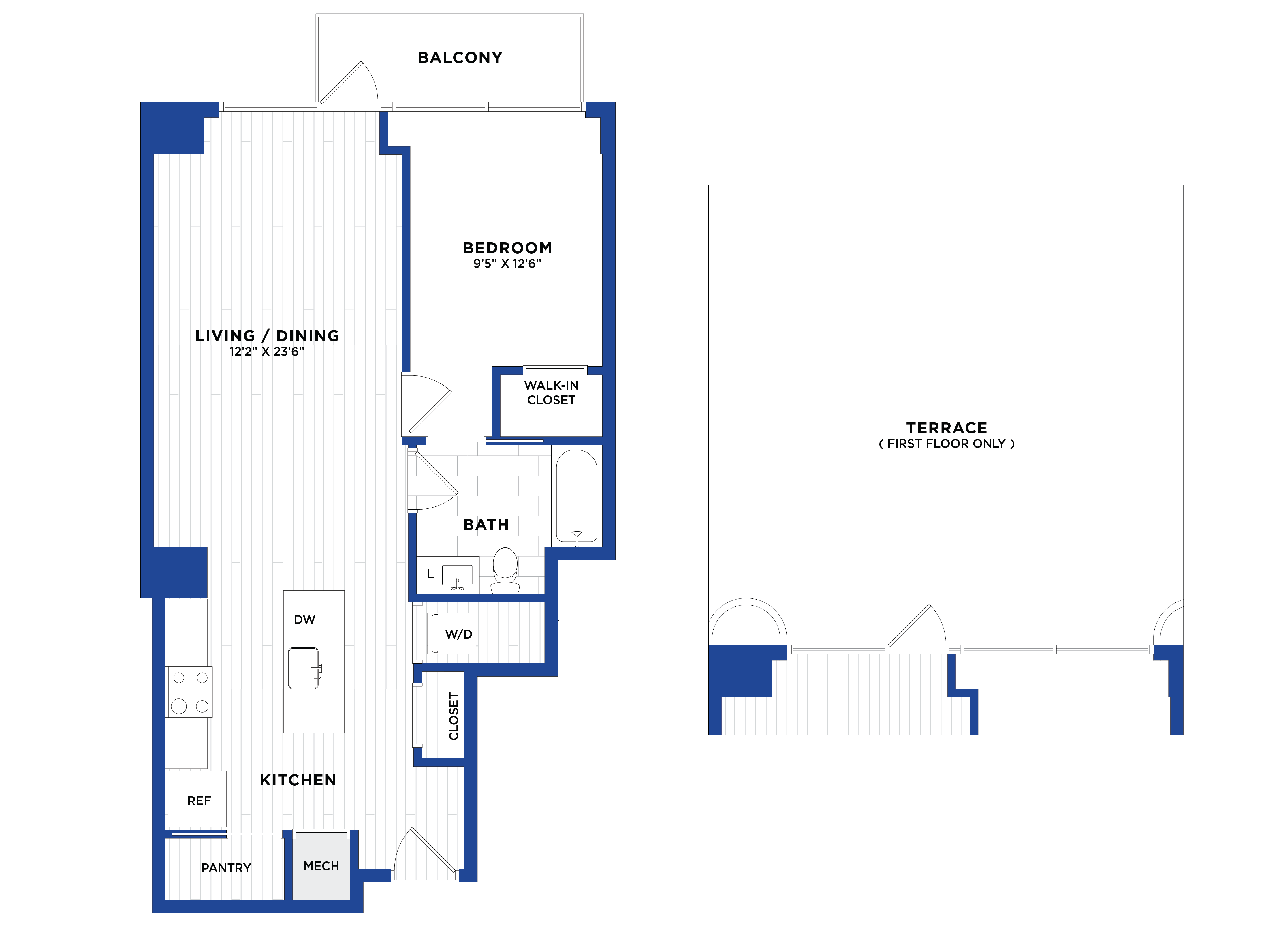 Apartment 1305 floorplan