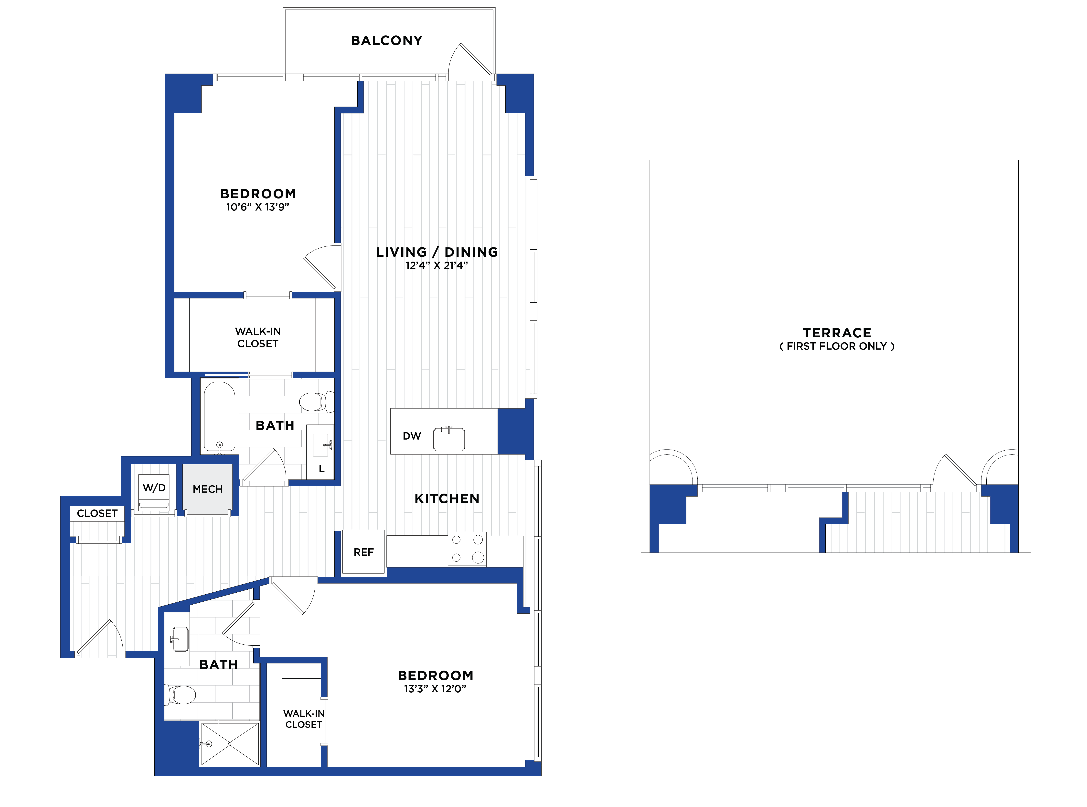 Apartment 2 Bed/2 Bath-P3 floorplan