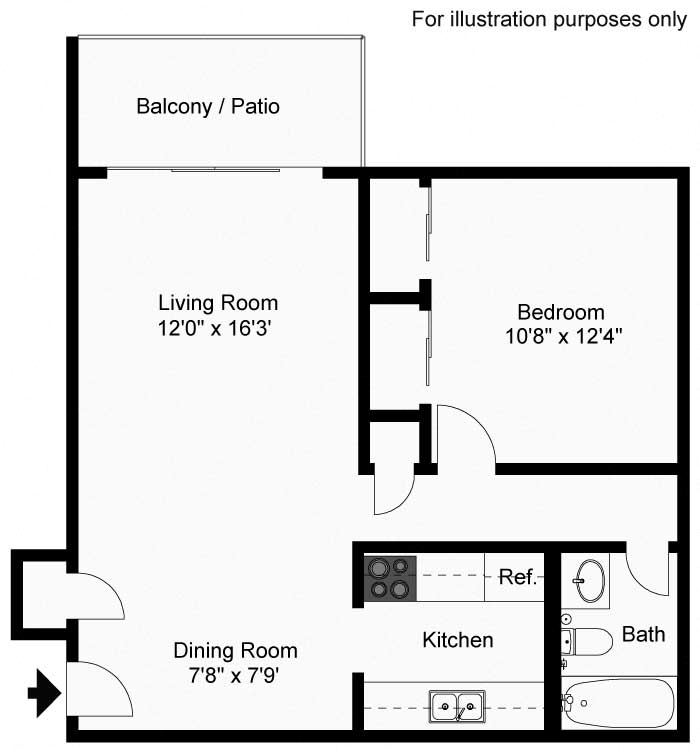 Floor Plans of The Meadows Apartments in Waukesha, WI