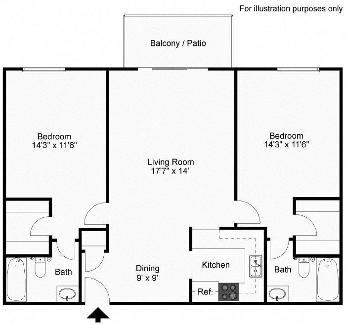 Floor Plans of The Meadows Apartments in Waukesha, WI