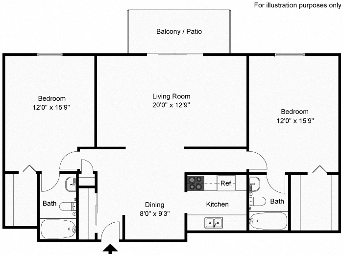 Floor Plans of The Meadows Apartments in Waukesha, WI