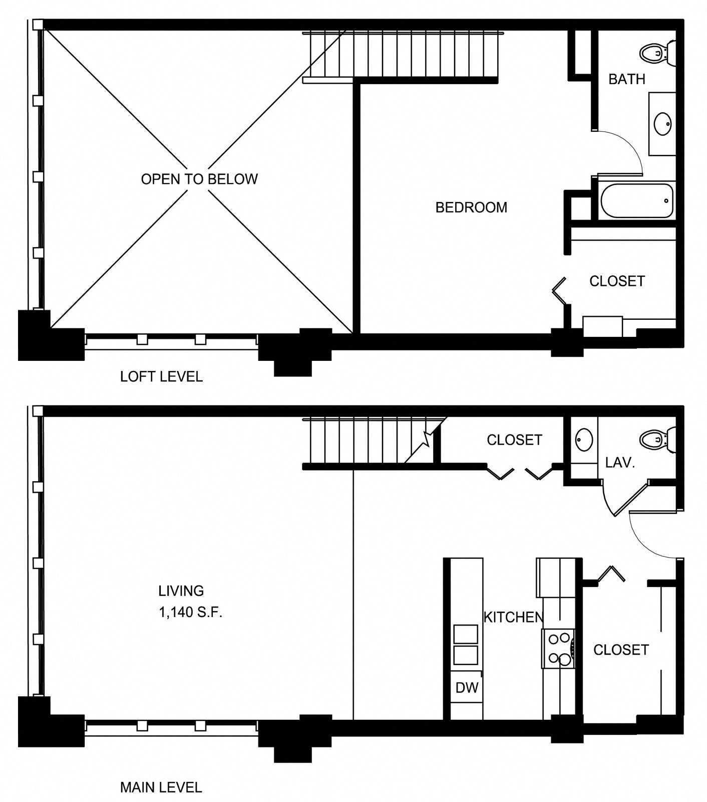 Floorplan for Apartment #P113, 1 bedroom unit at Halstead Providence