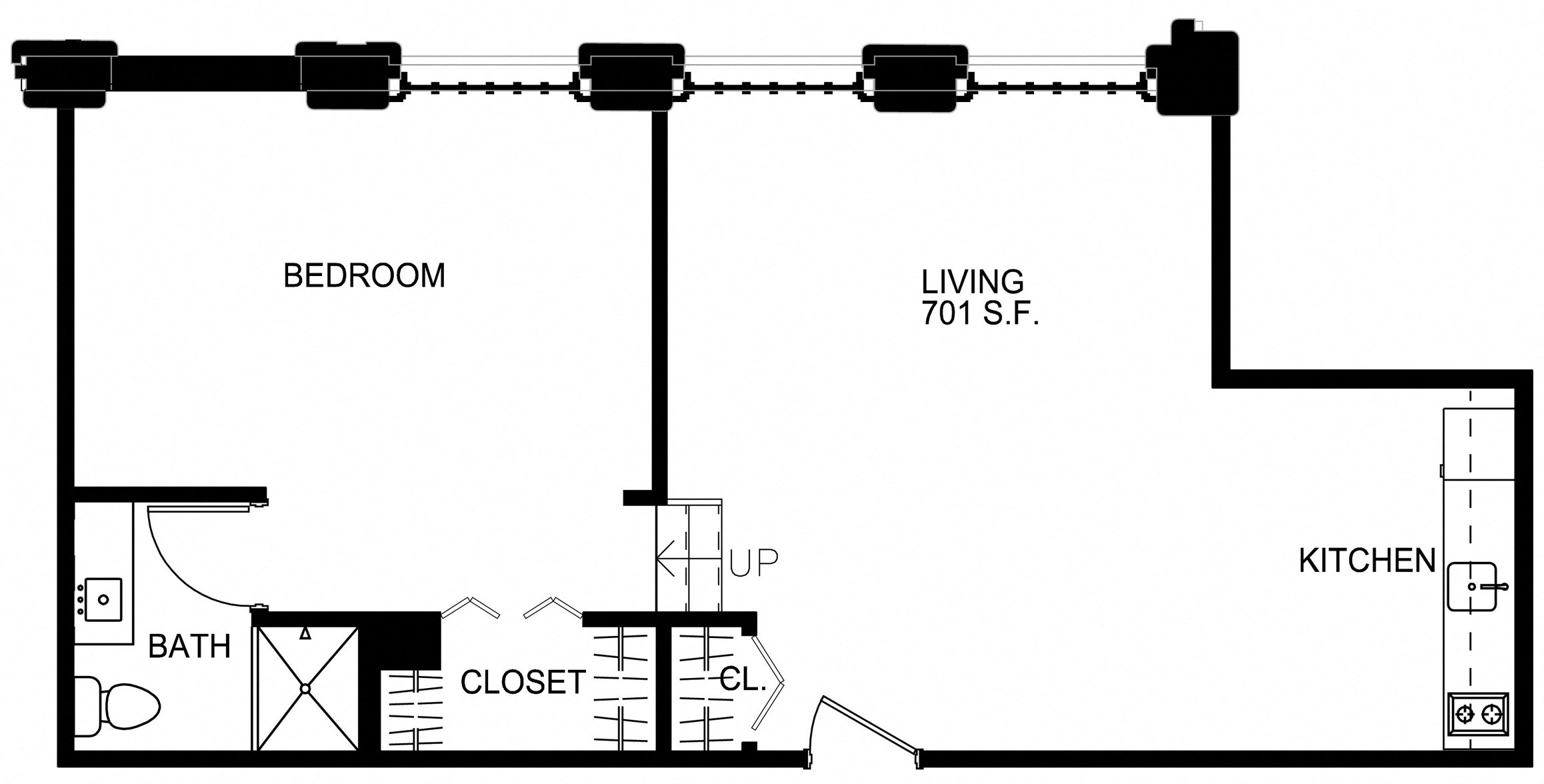 Floorplan for Apartment #S2614, 0 bedroom unit at Halstead Providence
