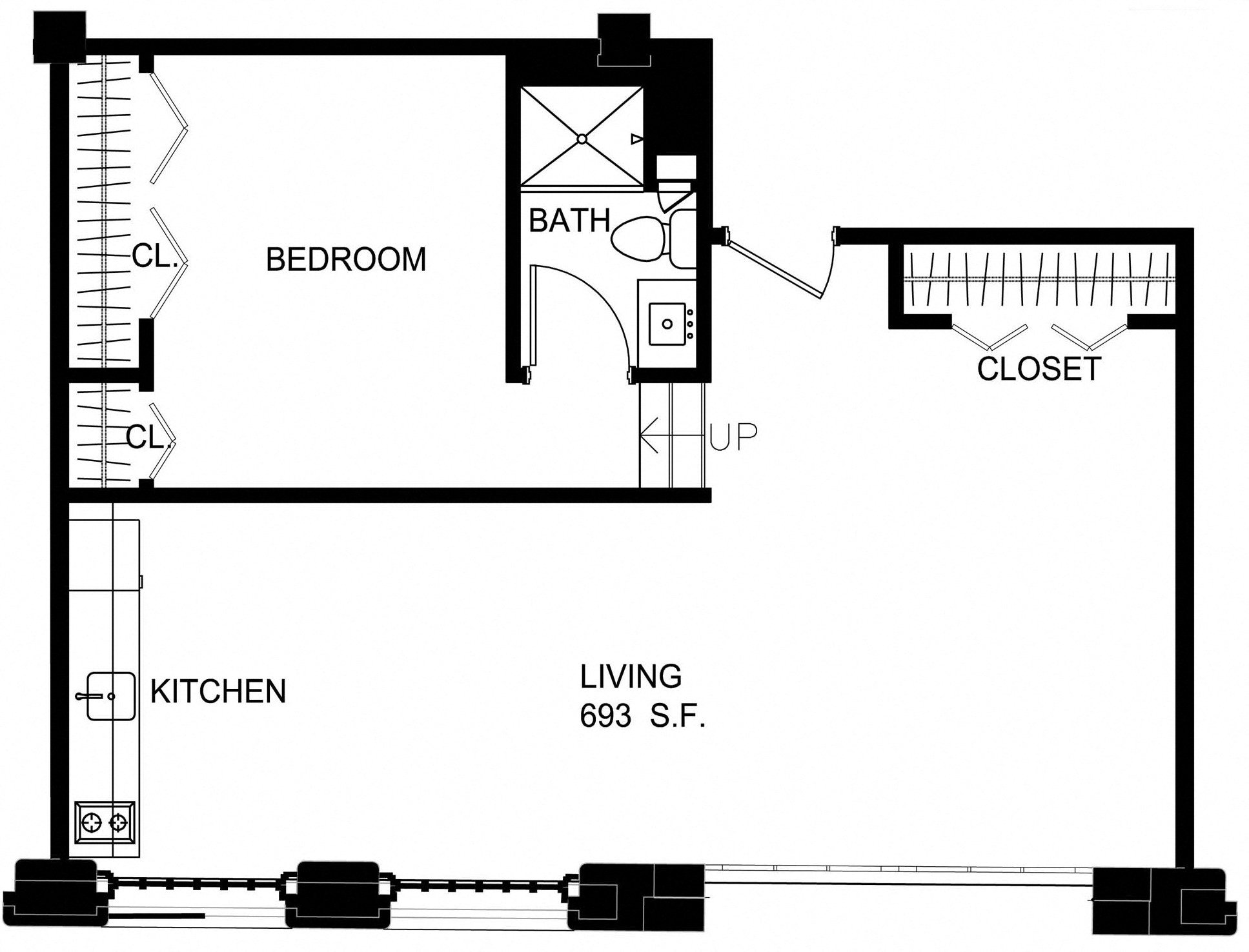 Floorplan for Apartment #S2125, 0 bedroom unit at Halstead Providence