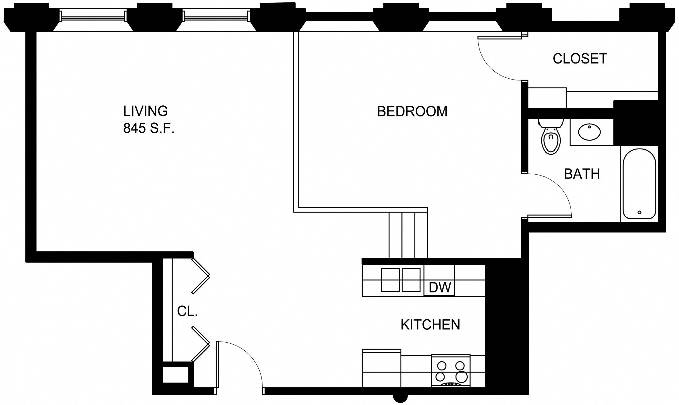 Floorplan for Apartment #P246, 0 bedroom unit at Halstead Providence