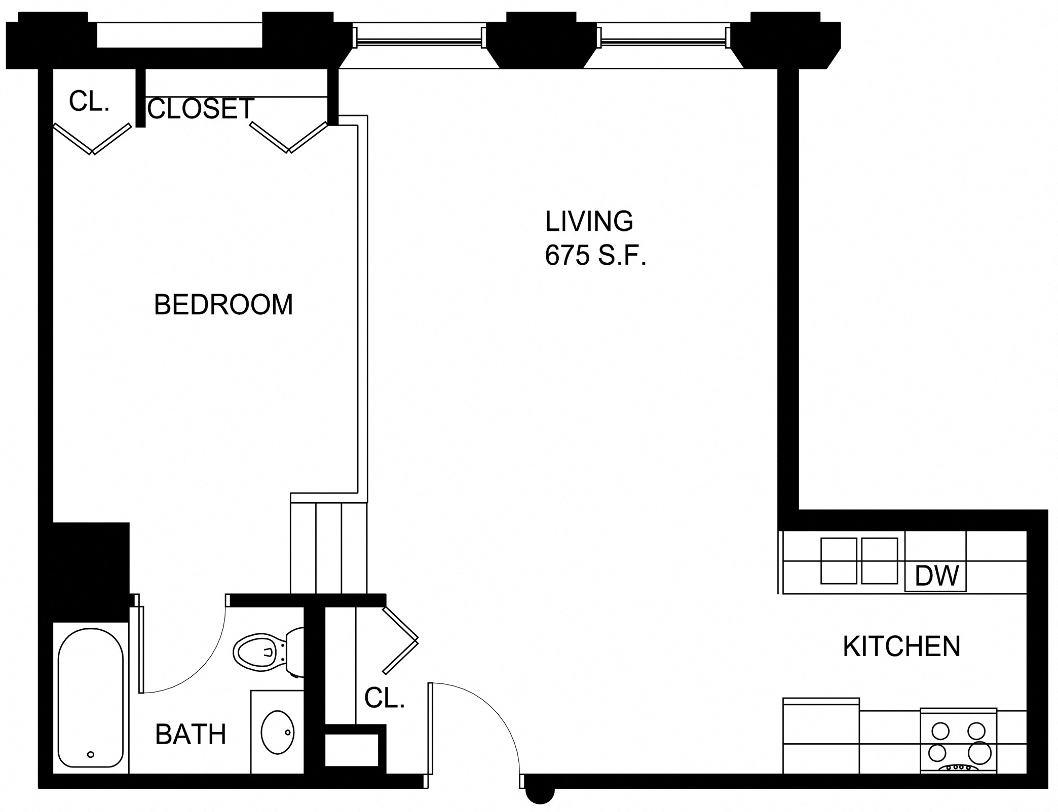 Floorplan for Apartment #P452, 0 bedroom unit at Halstead Providence