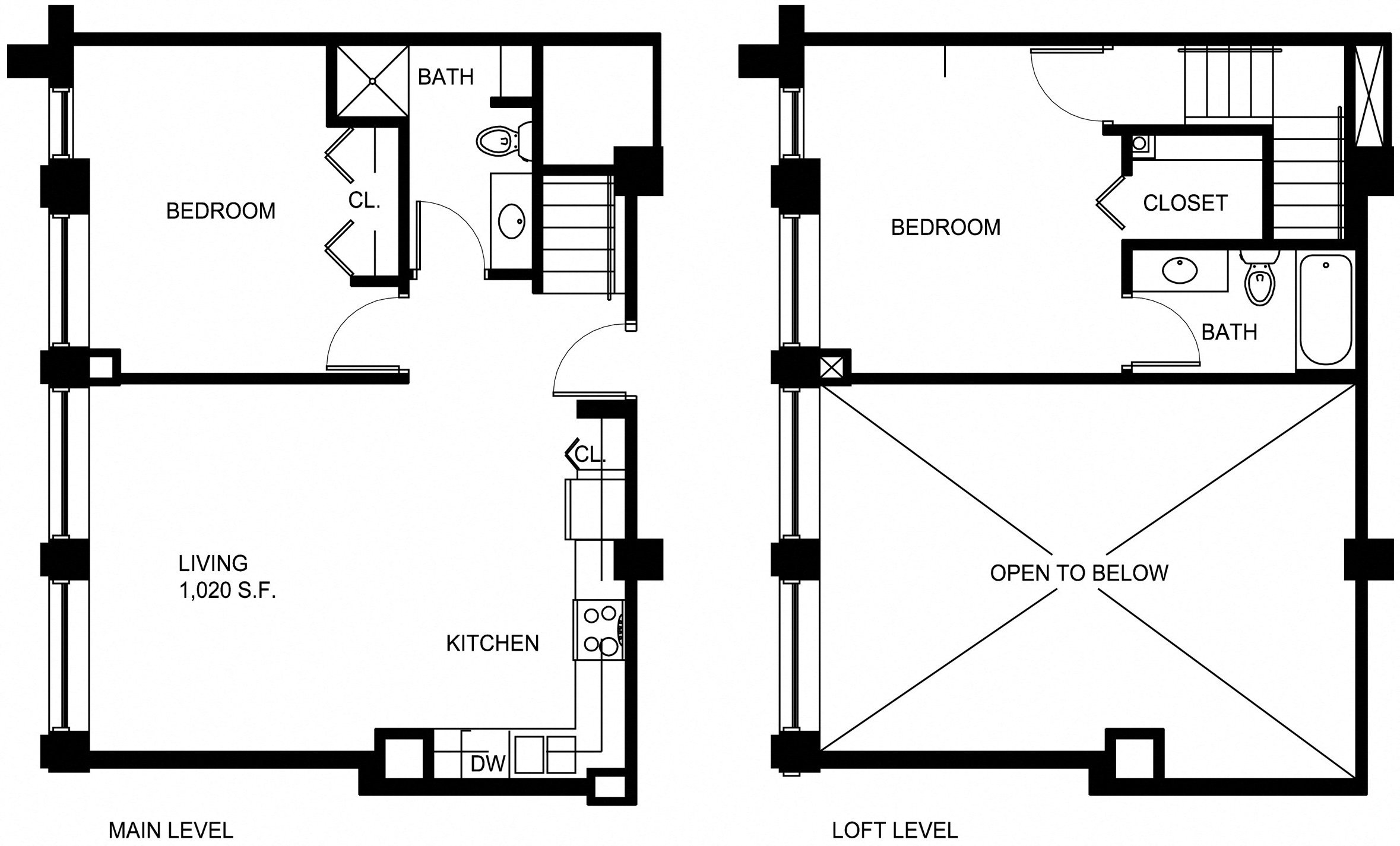 Floorplan for Apartment #P150, 2 bedroom unit at Halstead Providence