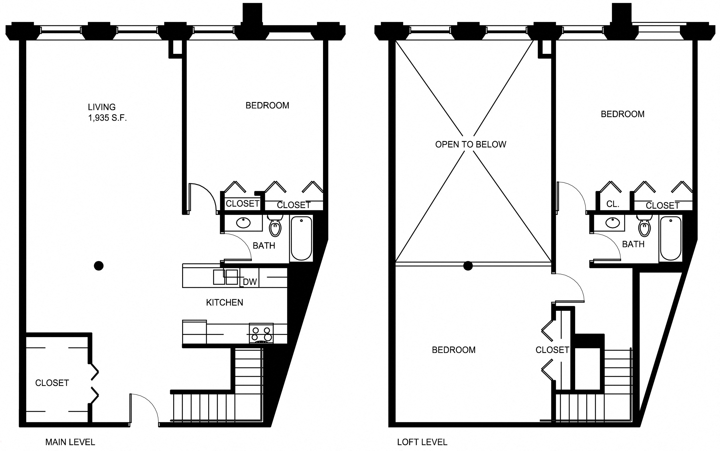 Floorplan for Apartment #P154, 2 bedroom unit at Halstead Providence