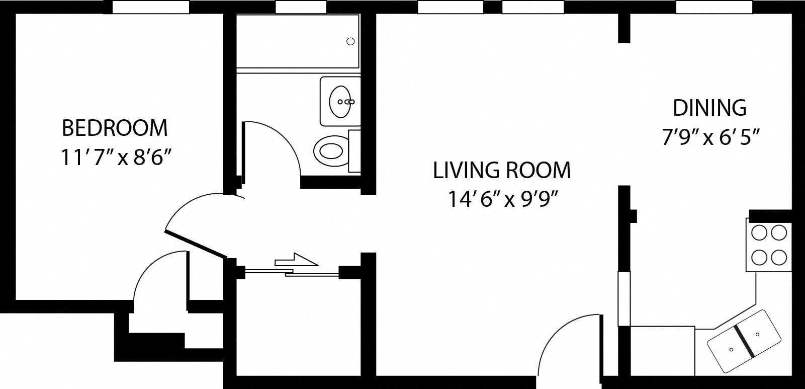 1 Bedroom 1 Bedroom