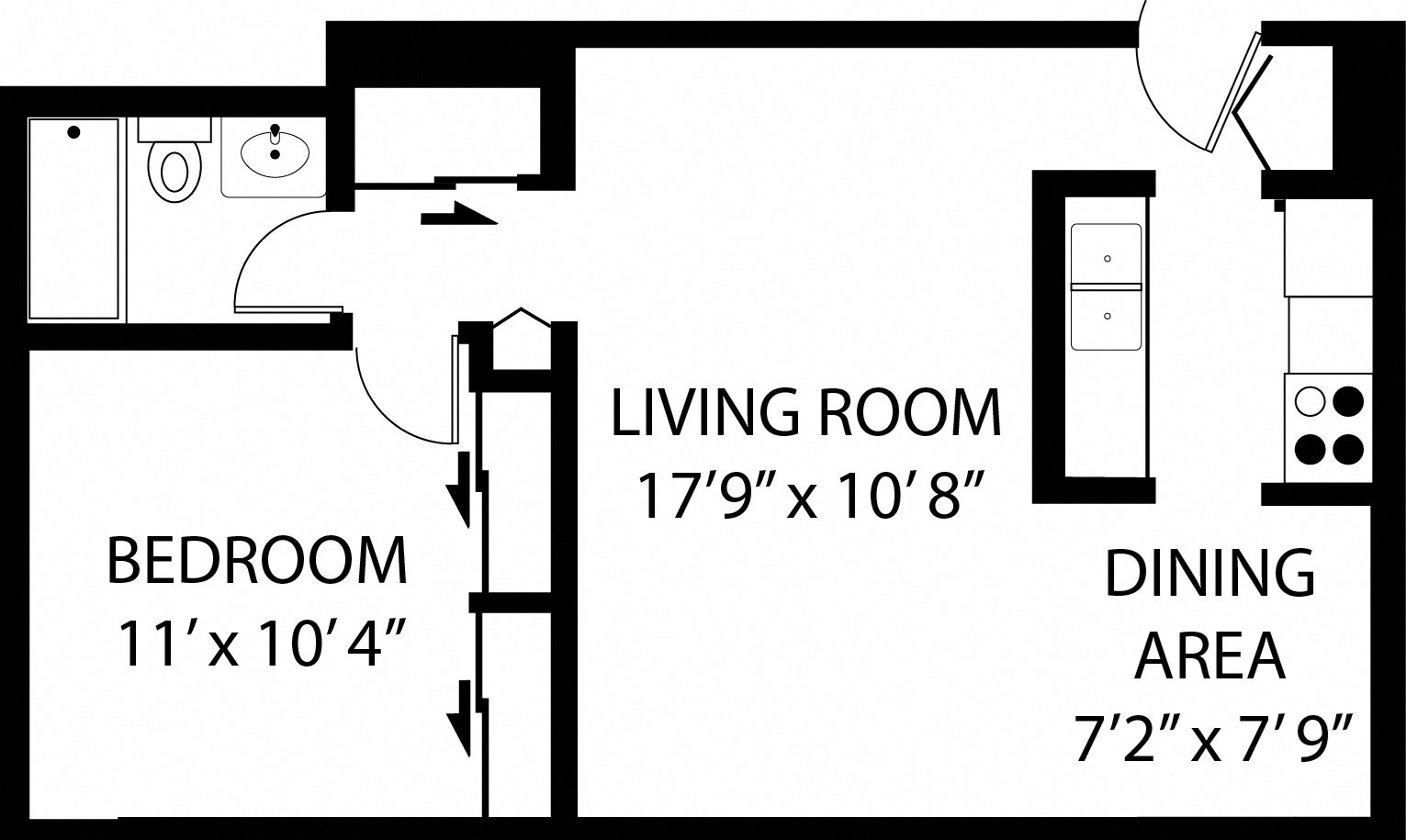 1 Bedroom 1 Bedroom