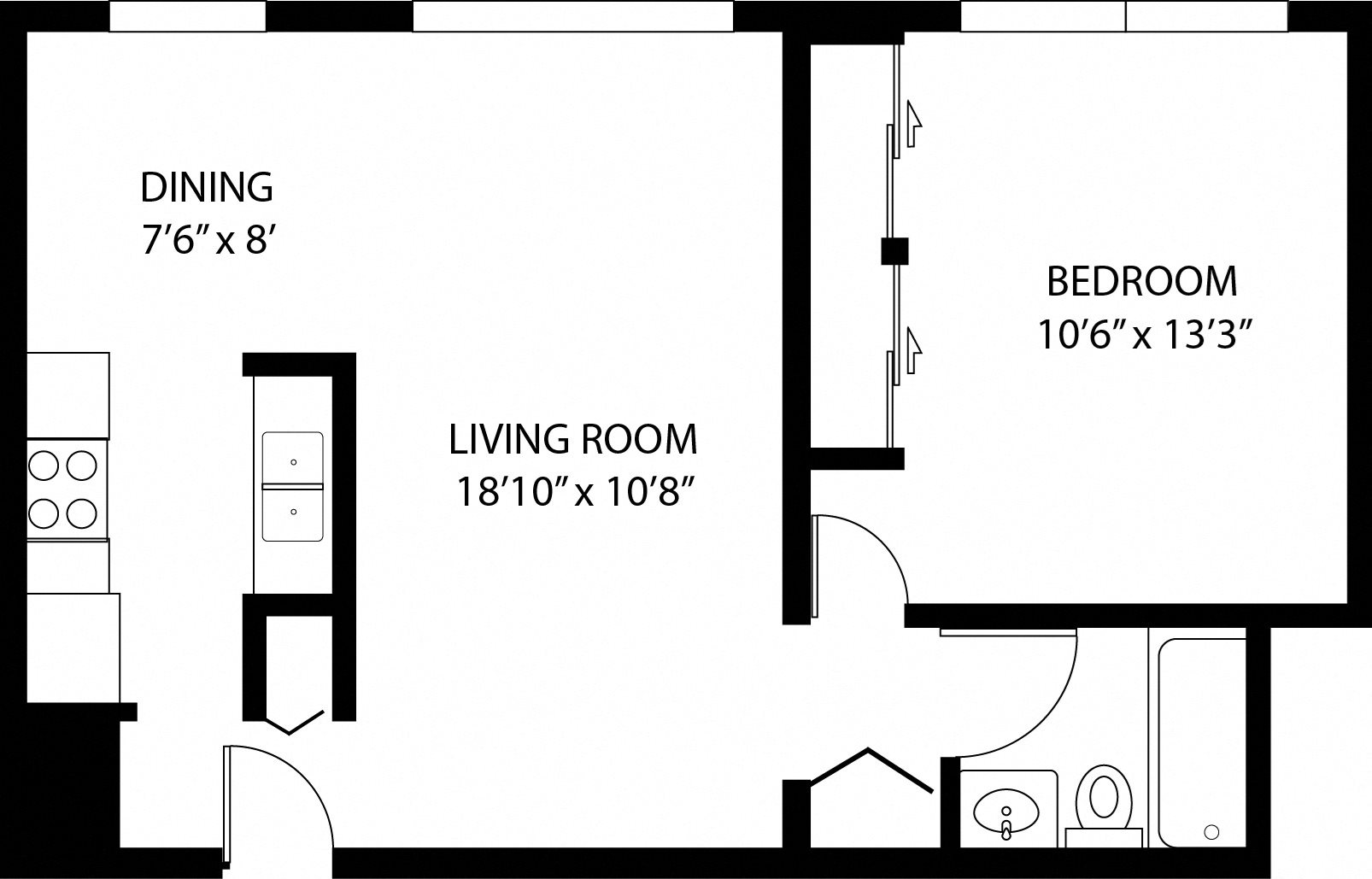 1 Bedroom 1 Bedroom
