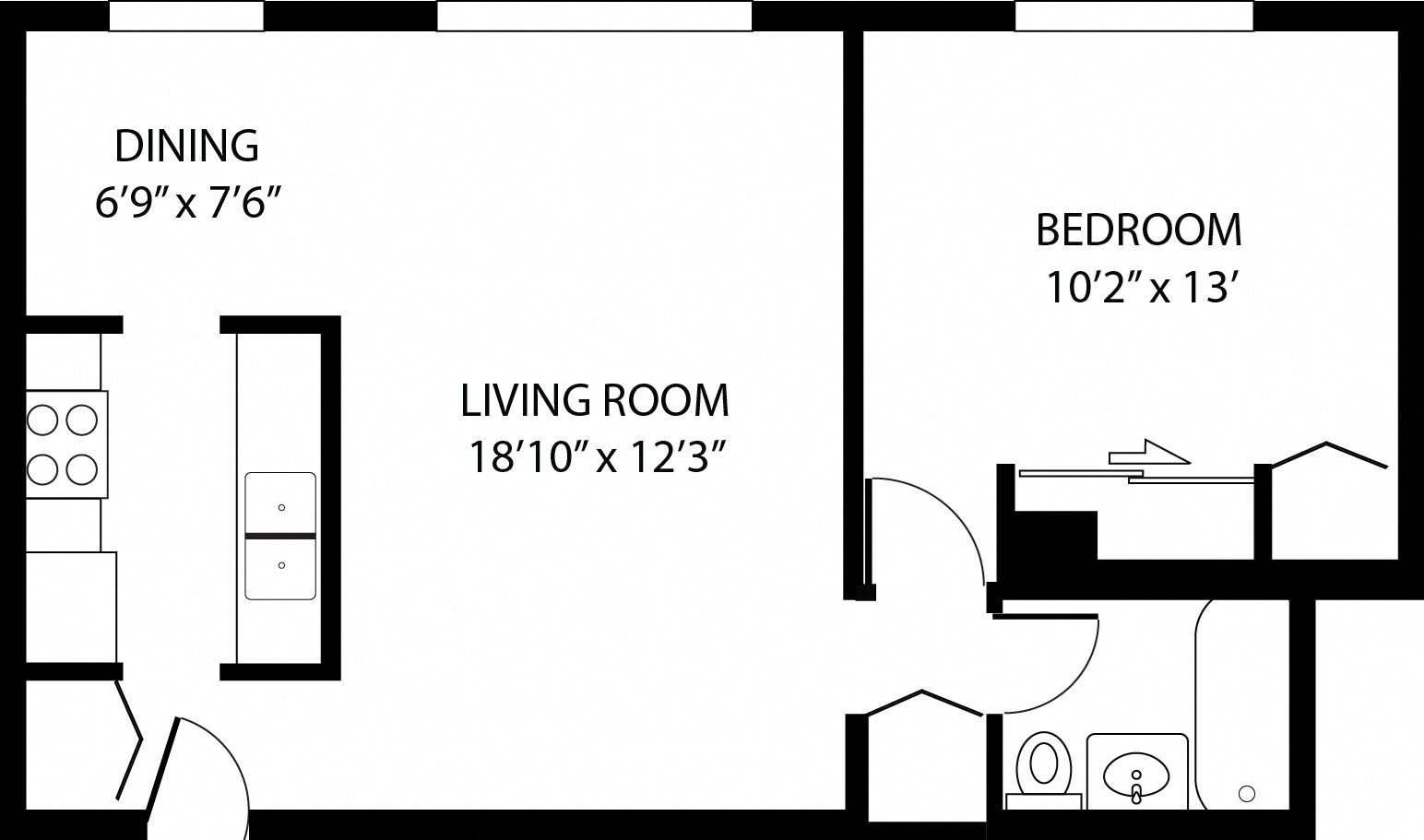 1 Bedroom 1 Bedroom