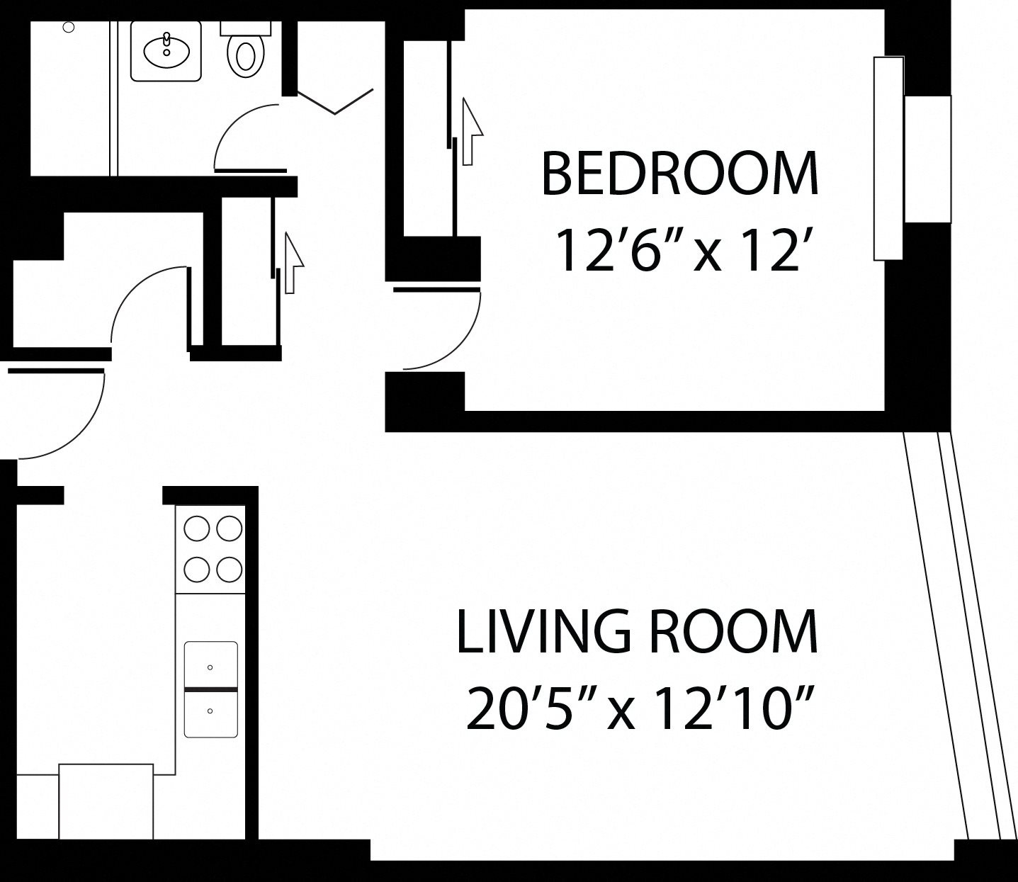 1 Bedroom 1 Bedroom