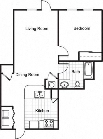 1bedroom 1bath 2D floorplan at Northpark at Scott Carver Apartments Miami, FL 1bedroom 1bath 2D floorplan_Northpark at Scott Carver Apartments Miami, FL