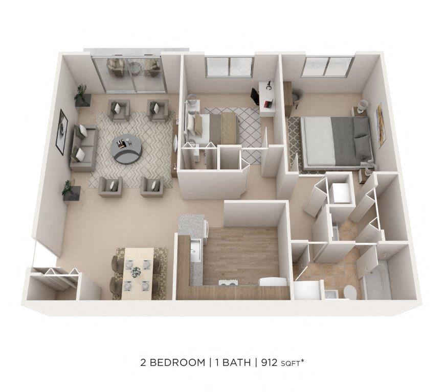 Two Bedroom floor plan