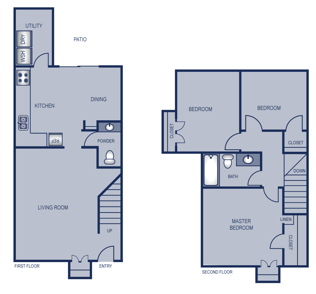 3 Bedroom 1 Bath Floot Plan 3 Bedroom 1 Bath Floot Plan at Solaris, Texas, 78741