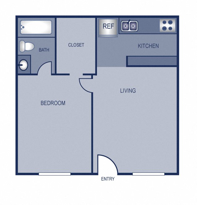 1 Bedroom 1 Bathroom Floor plan 1 Bedroom 1 Bathroom Floor plan at Solaris, Austin