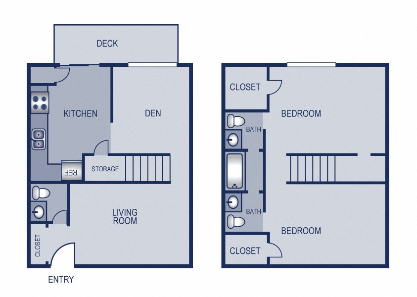 2 Bedroom 2 Bathroom A Floor plan 2 Bedroom 2 Bathroom A Floor plan at Solaris, Texas