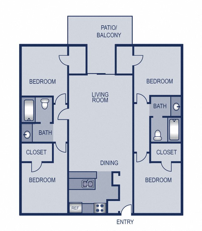 4 Bedroom 2 Bathroom Floor plan 4 Bedroom 2 Bathroom Floor plan at Solaris, Austin, TX