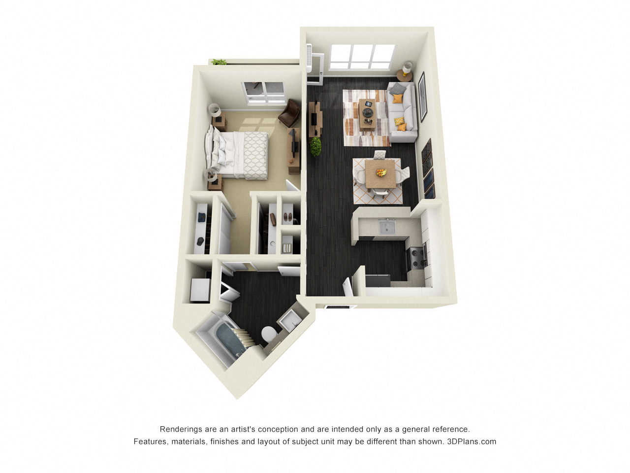1x1 776 sq. ft. Corbett