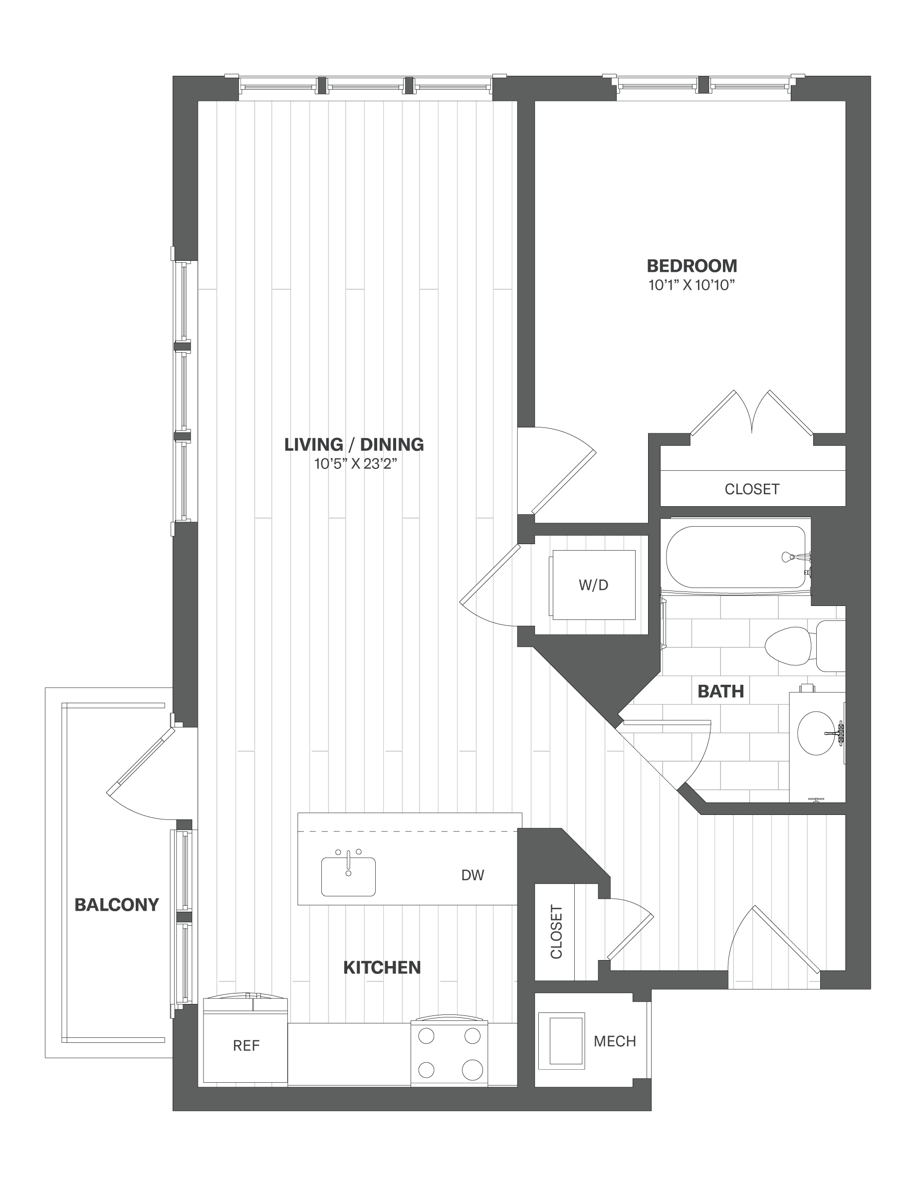 Apartment 405 floorplan