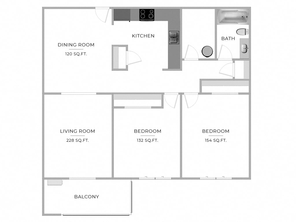 Floorplan for Apartment #089VW-04, 2 bedroom unit at Halstead Countryside