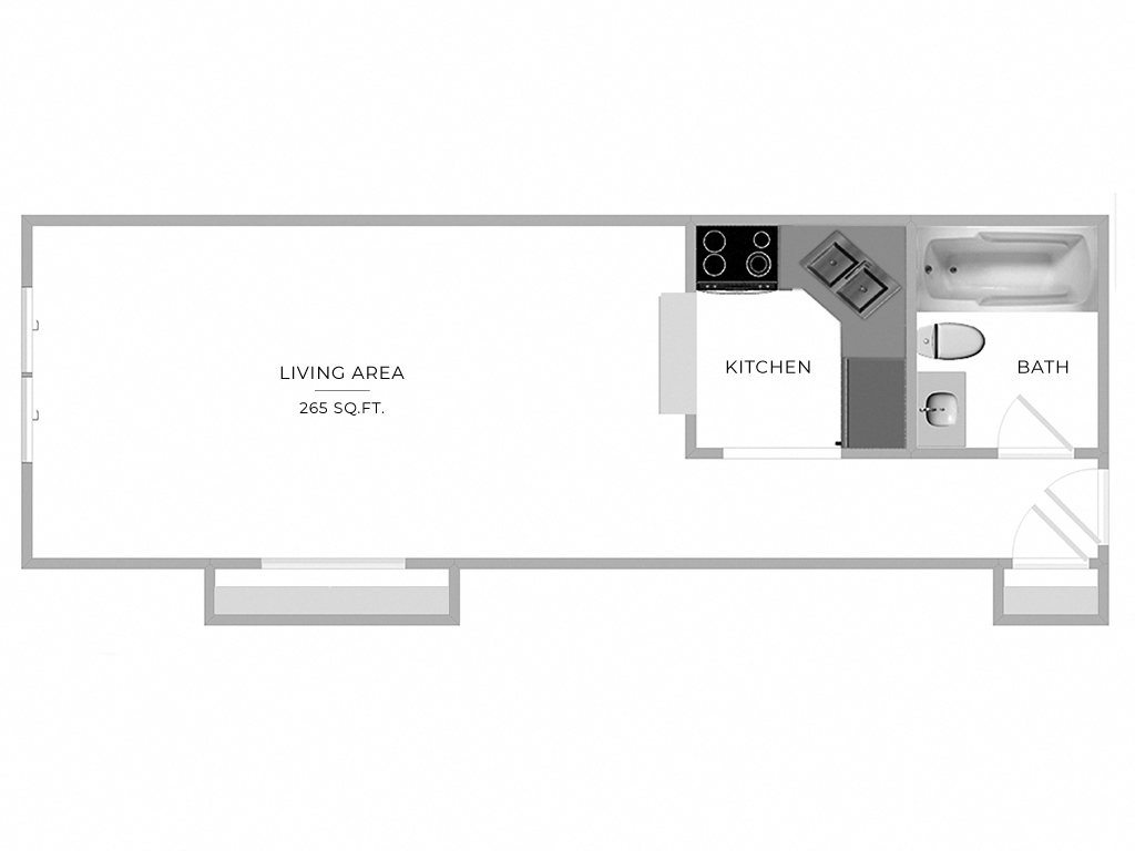 Floorplan for Apartment #250VW-06, 0 bedroom unit at Halstead Countryside