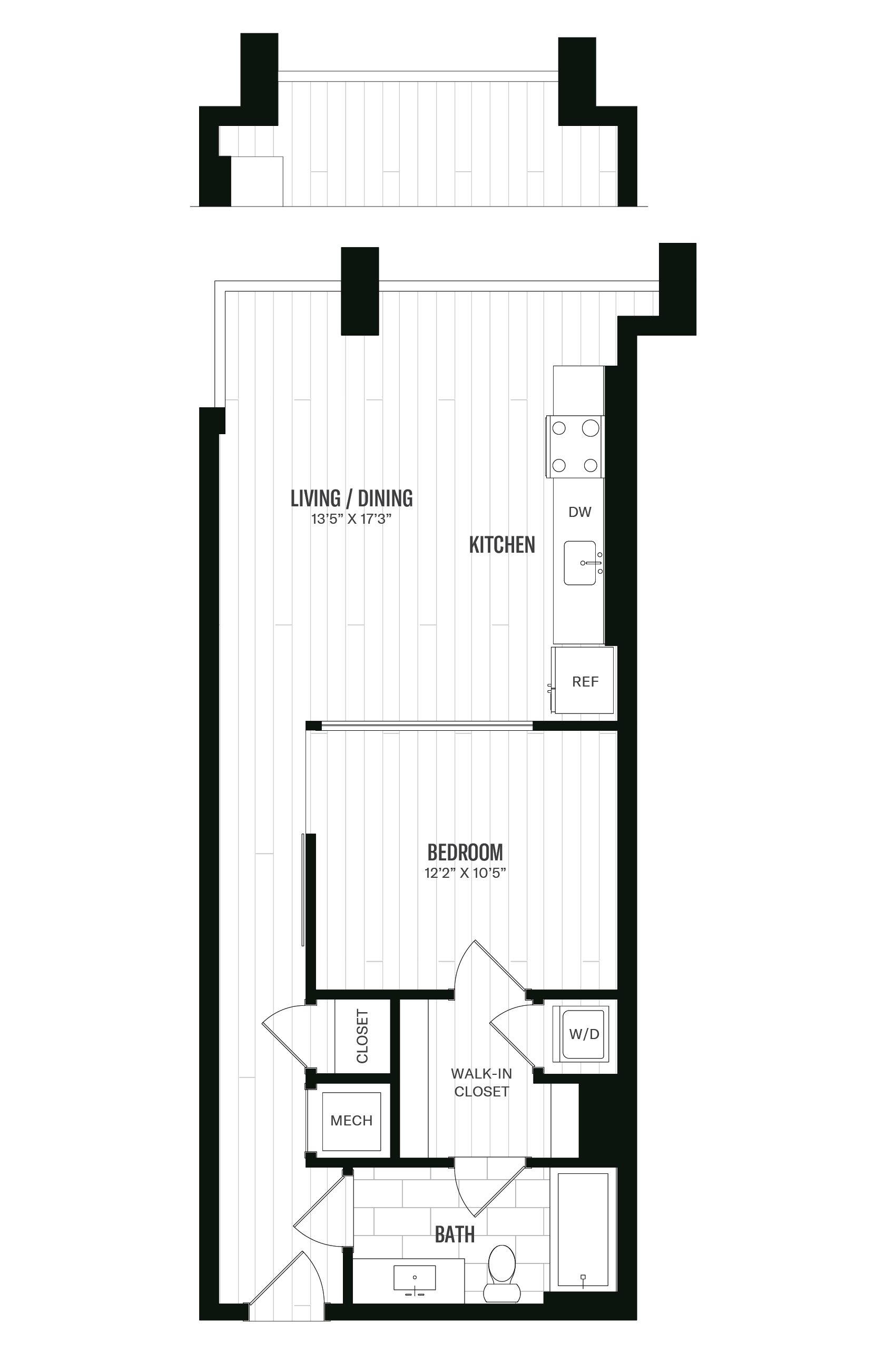 1 Bedroom - Hartley