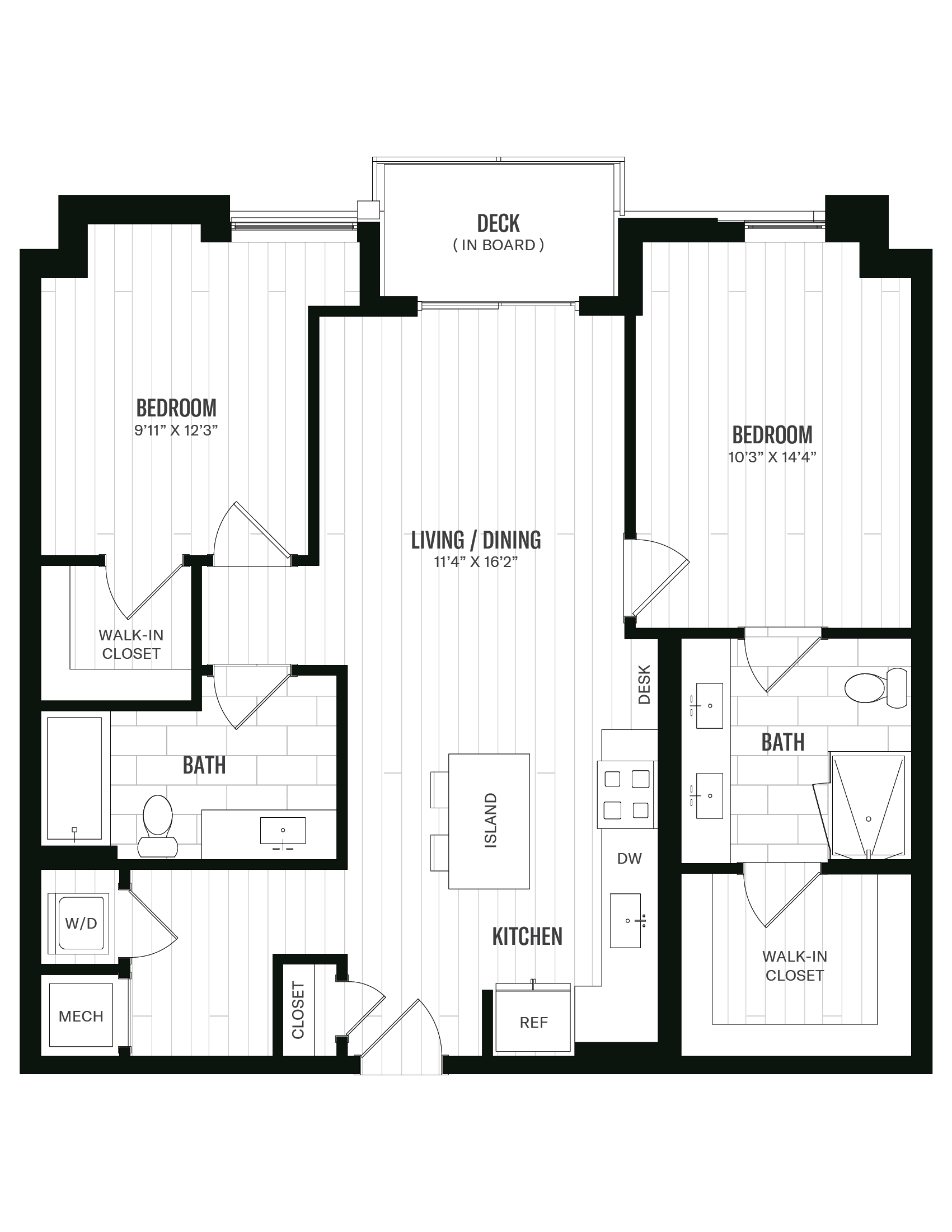 Floorplan image of unit 460