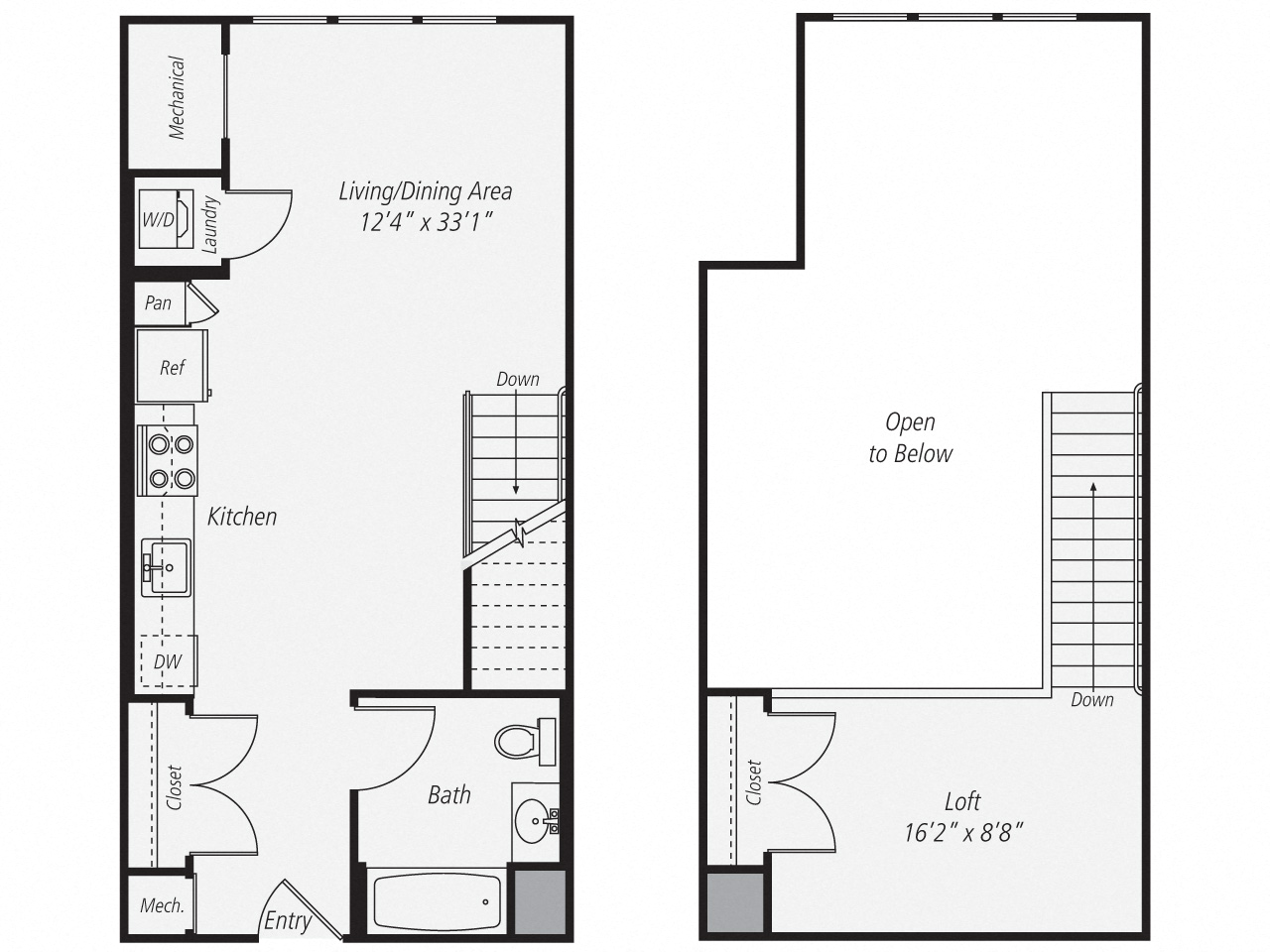 Floorplan for Apartment #432, 0 bedroom unit at Halstead Norwalk