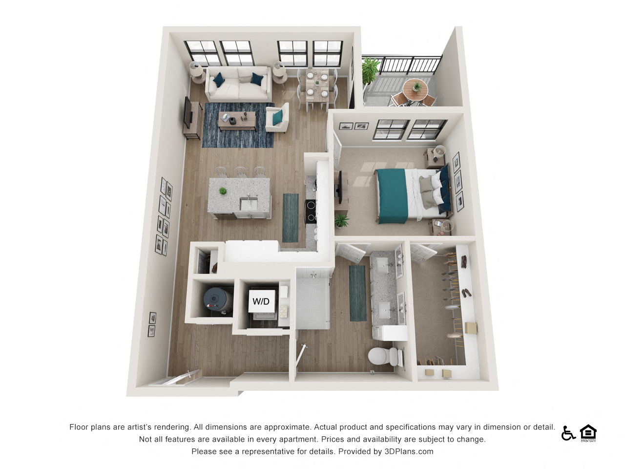 Floor plan layout diagram for A7