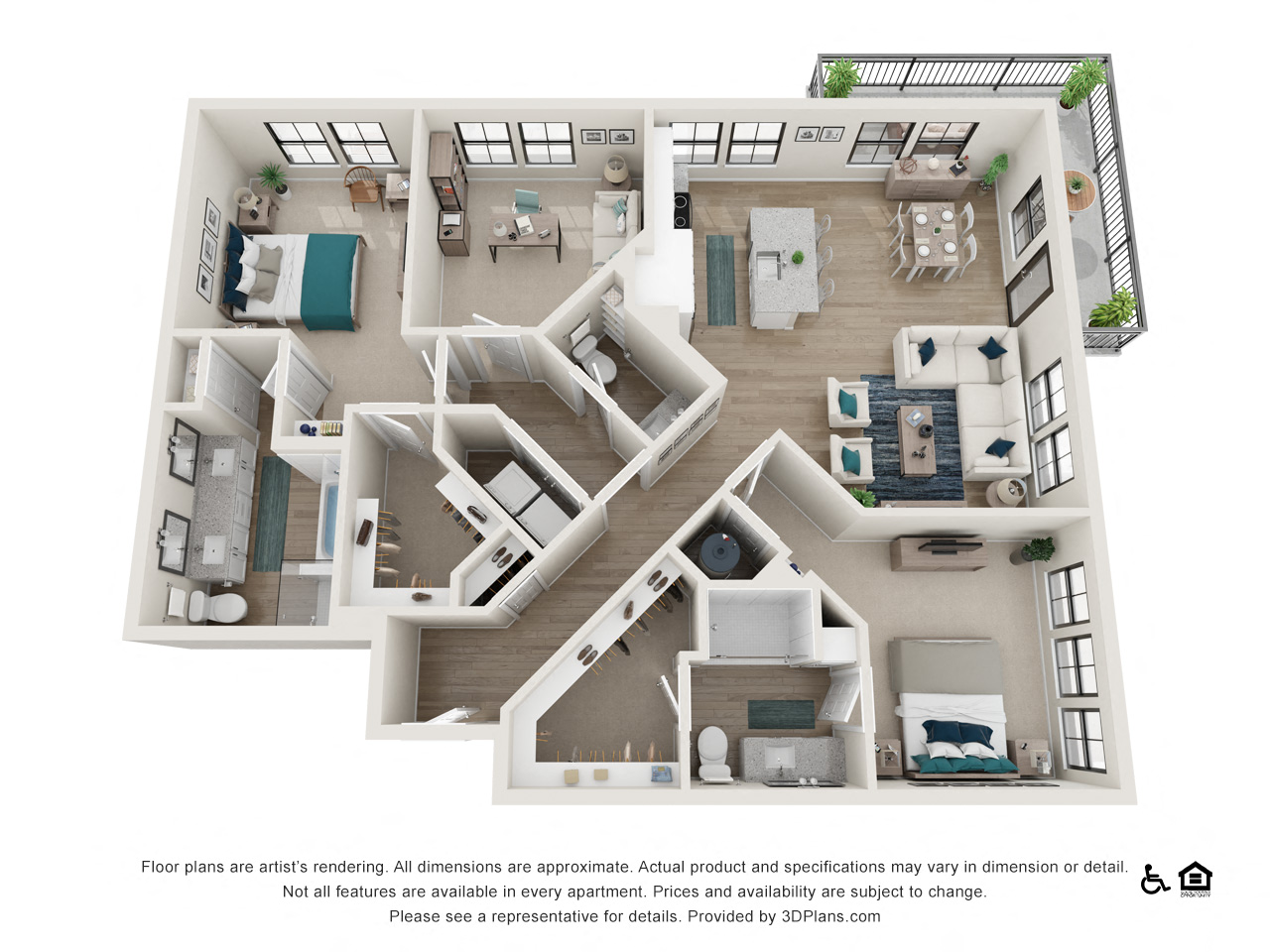Floor plan layout diagram for B17 w/ Den