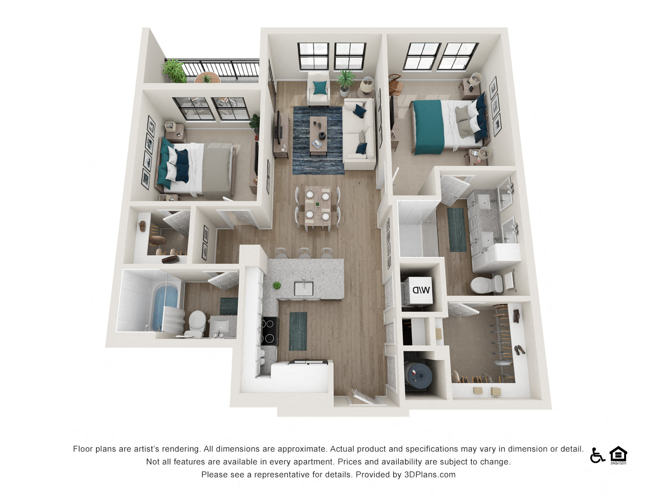 Floor plan layout diagram for B2