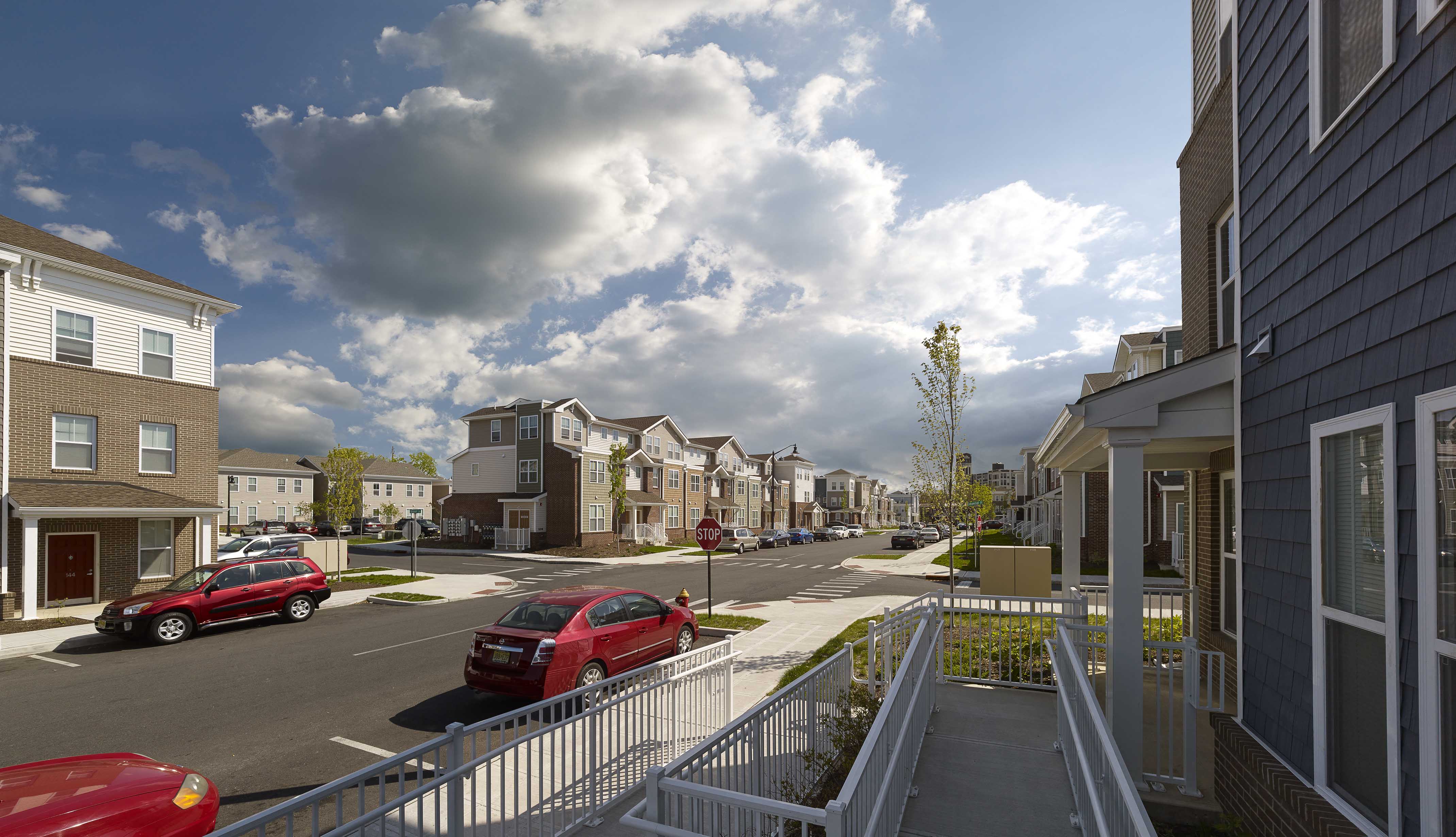 Exterior of Rush Crossing affordable apartments in Trenton, NJ