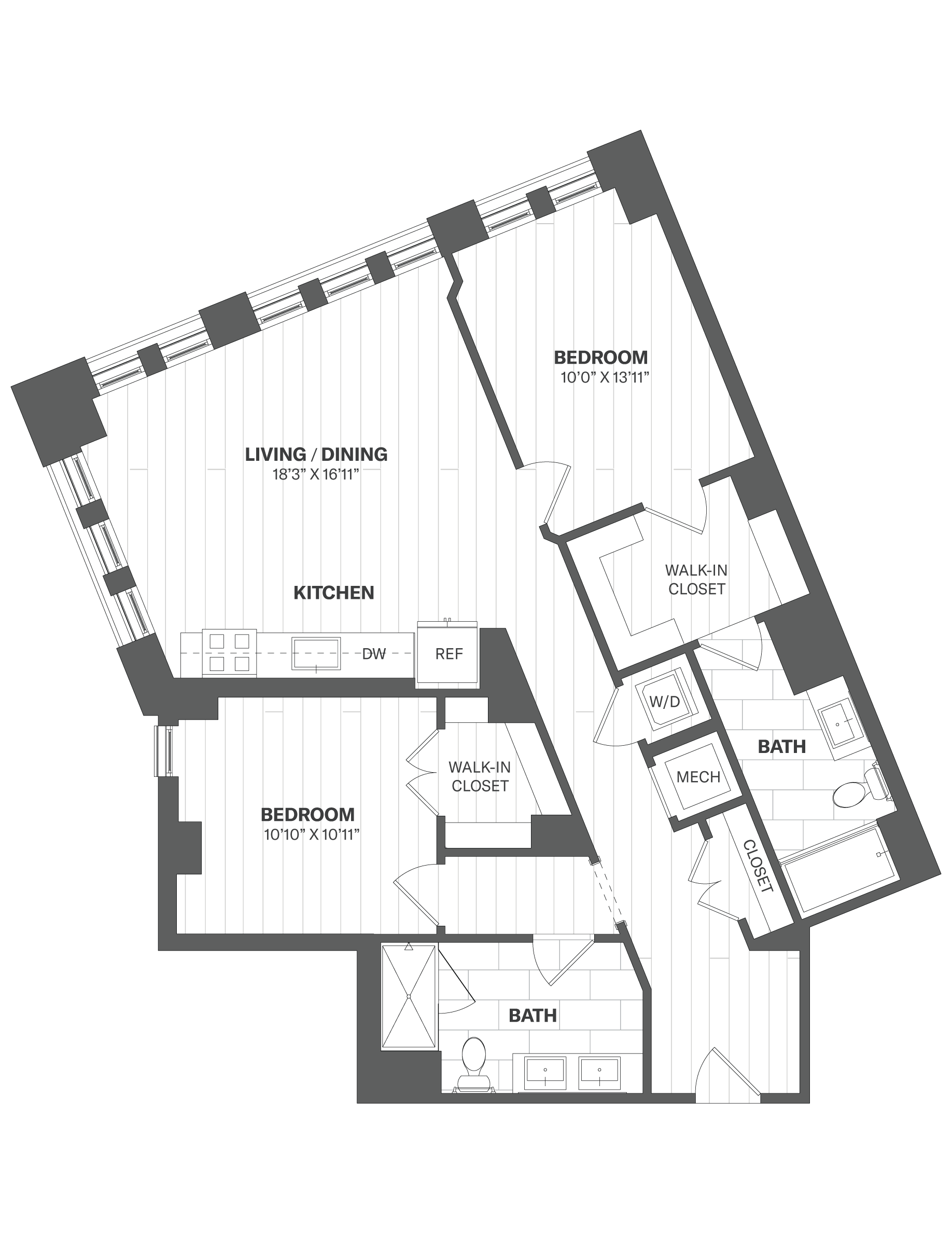 Apartment 308 floorplan