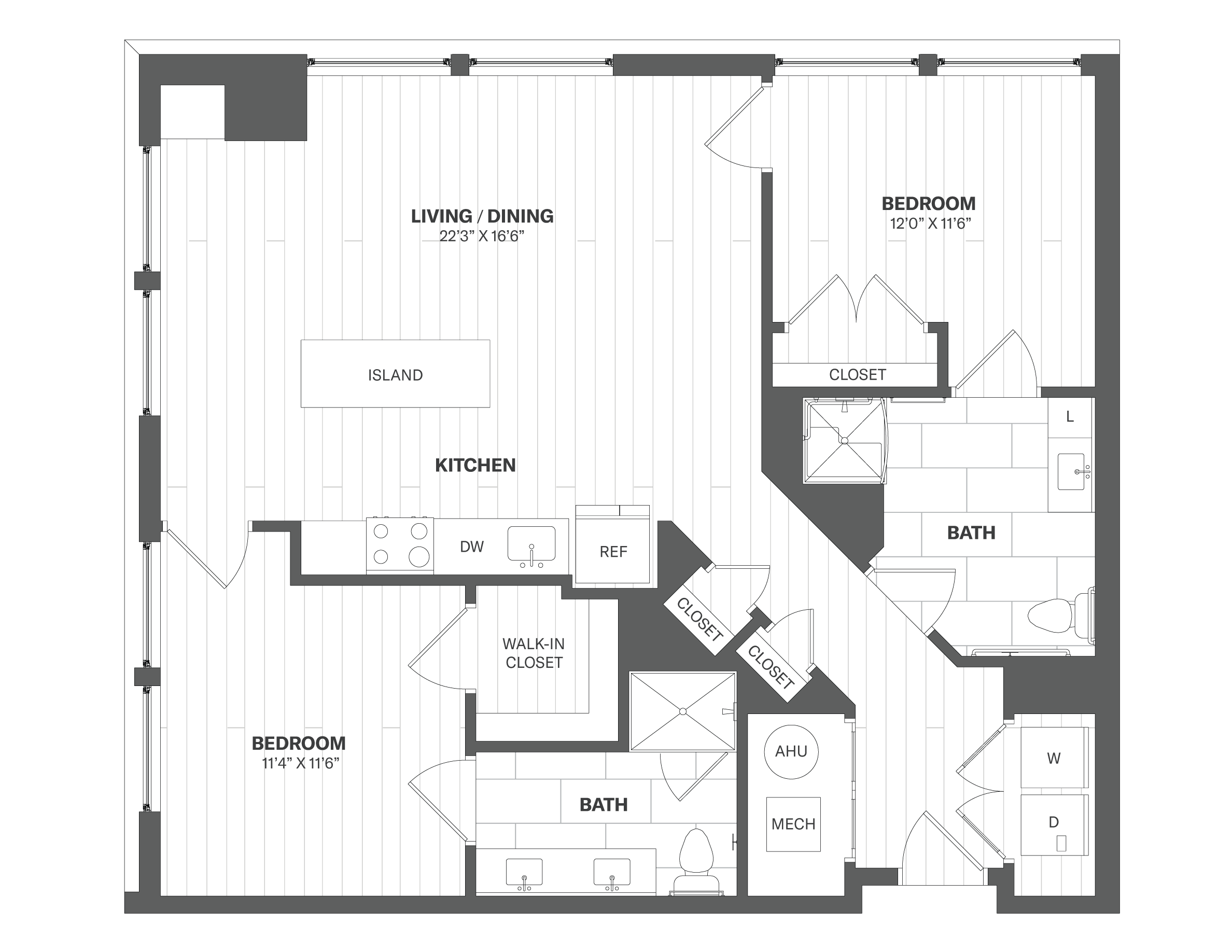 Apartment 725 floorplan