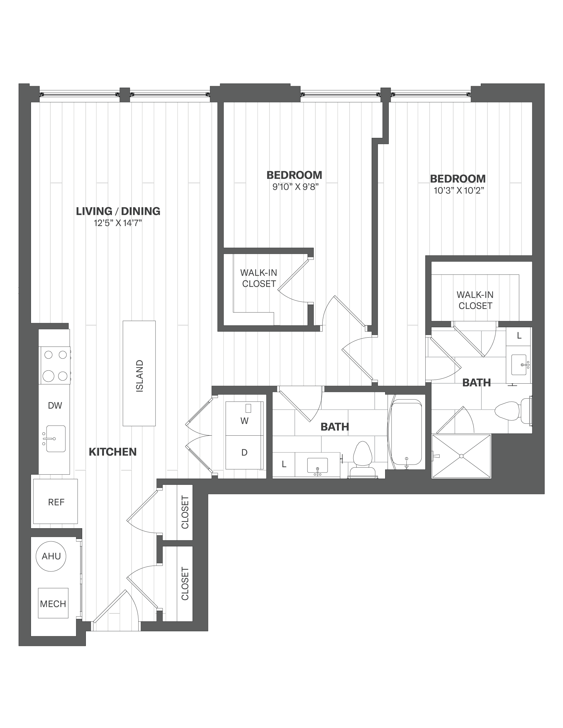 Apartment 607 floorplan