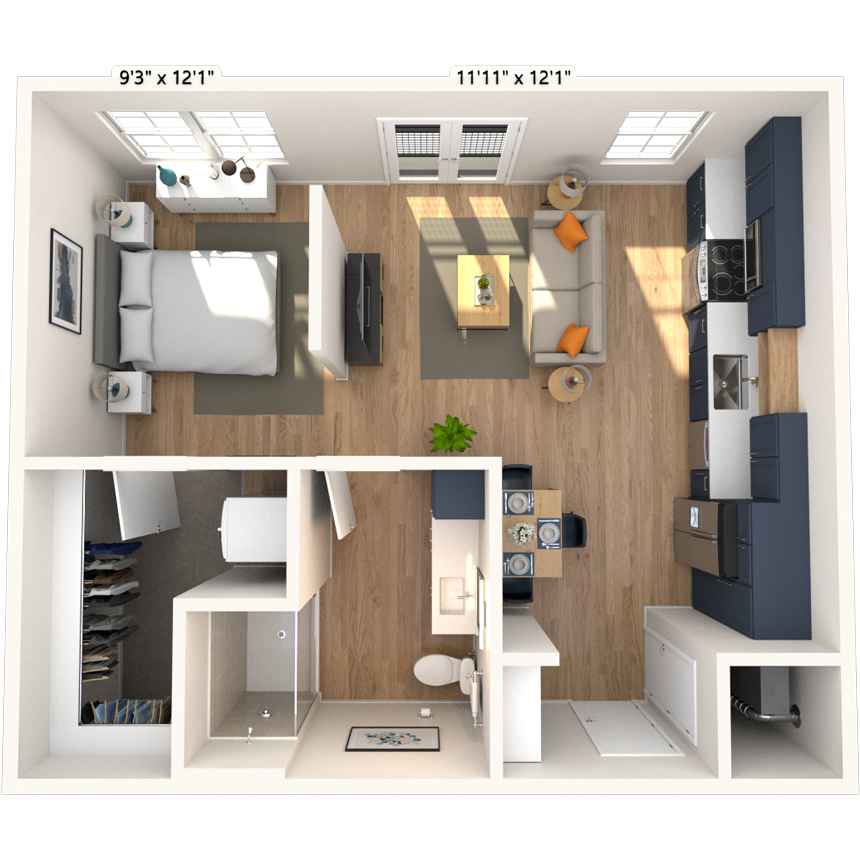 S2 0x1 621 SF-FP floor plan