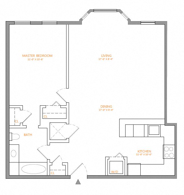 Apartment 310E floorplan