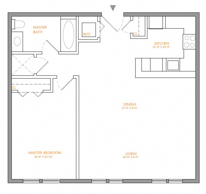 Apartment 311E floorplan
